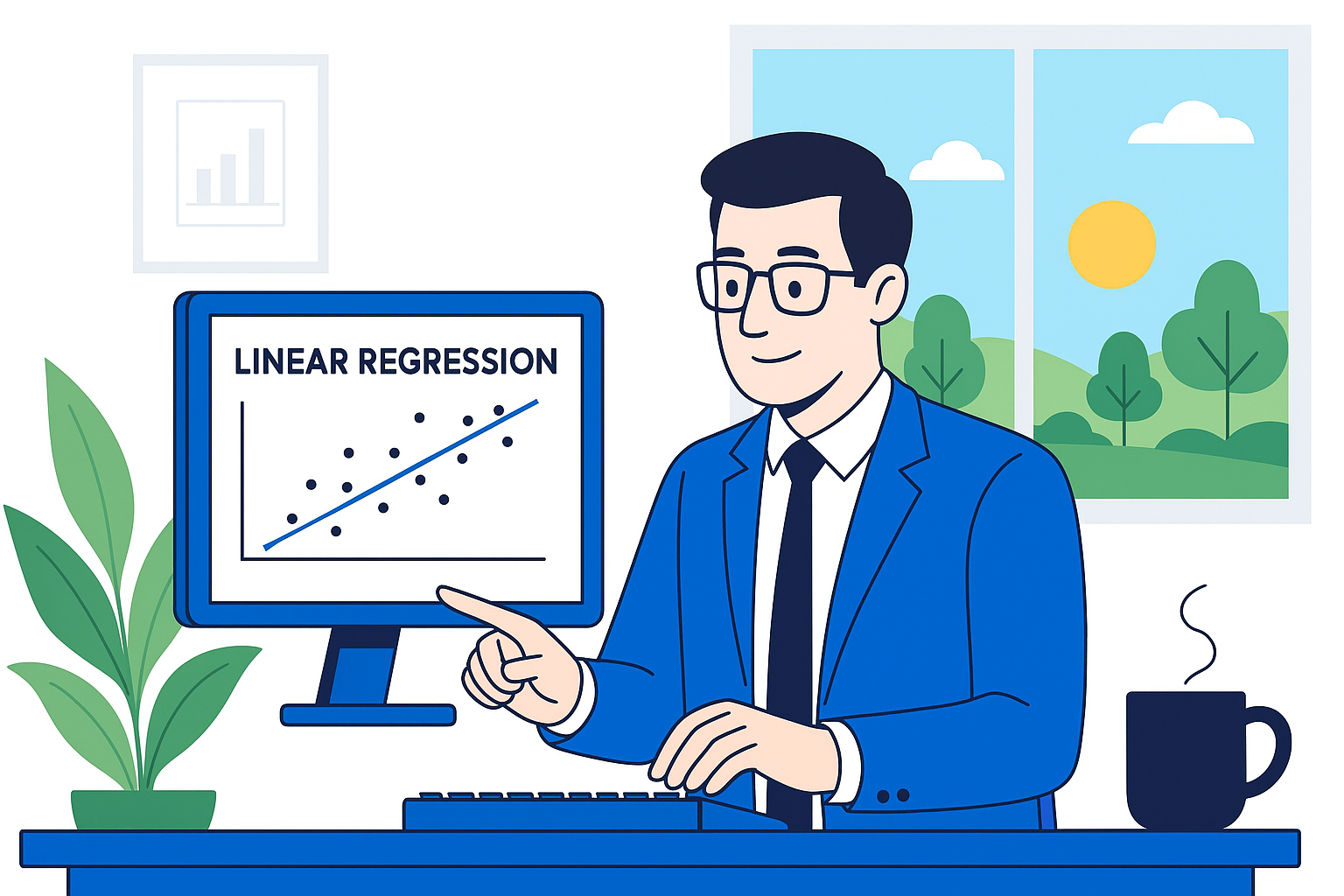 Ilustração de regressão linear